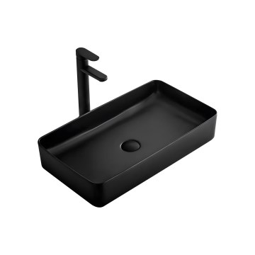 REA-U3690 - Lavatório de bancada DENIS 35x61 cm cerâmica/preto fosco