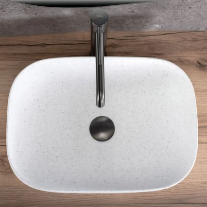 REA-U4001 - Lavatório de sobrepor BELINDA 33,5x46,5 cm cerâmica/branco mate