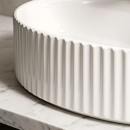 REA-U4003 - Lavatório de sobrepor MARCELA 35,5x50 cm cerâmica/branco brilhante