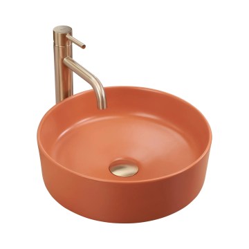 REA-U4566 - Lavatório de sobrepor SAMI Ø 37 cm cerâmica/laranja fosca