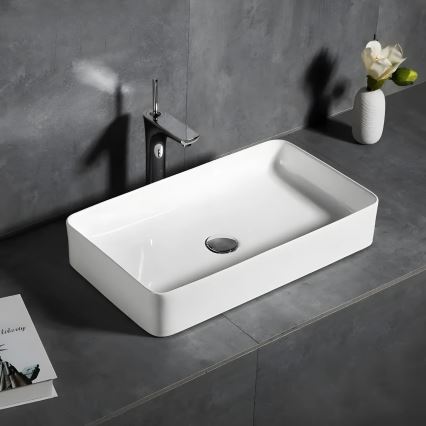 REA-U4800 - Lavatório de bancada DENIS 35x61,5 cm cerâmica/branco brilhante