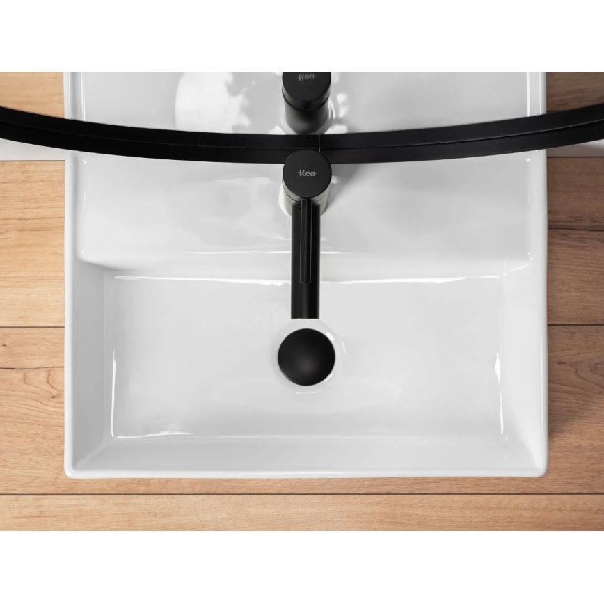 REA-U5000 - Lavatório de bancada VALERIA 35,5 x 50,5 cm, cerâmica/branco brilhante