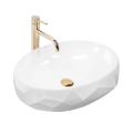 REA-U5660 - Lavatório de bancada MAYA 39x60 cm cerâmica/branco brilhante