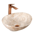 REA-U6361 - Lavatório para bancada SOFIA 34,5x41 cm cerâmica/bege/efeito pedra