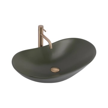 REA-U6372 - Lavatório de bancada ROYAL 35,5x61,5 cm cerâmica/verde oliva