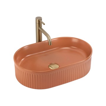 REA-U6377 - Lavatório de bancada VANDA 31x49 cm cerâmica/laranja