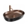 REA-U6383 - Lavatório de bancada CLEO 41x60,5 cm cerâmica/preto/cobre escovado