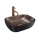 REA-U6384 - Lavatório de bancada BELINDA 33x46,5 cm cerâmica/preto/castanho