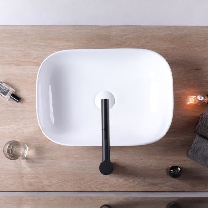 REA-U6521 - Lavatório para bancada BELINDA 33,5x46,5 cm cerâmica/branco brilhante