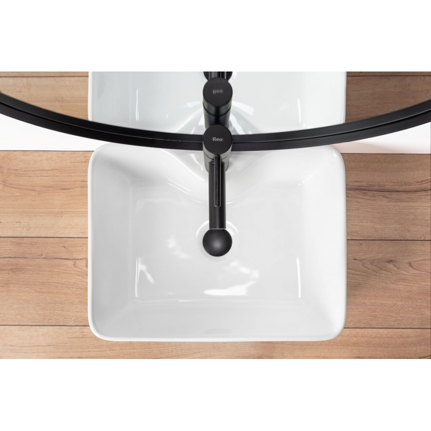 REA-U6524 - Lavatório de bancada KELLY 38x49 cm cerâmica/branco brilhante