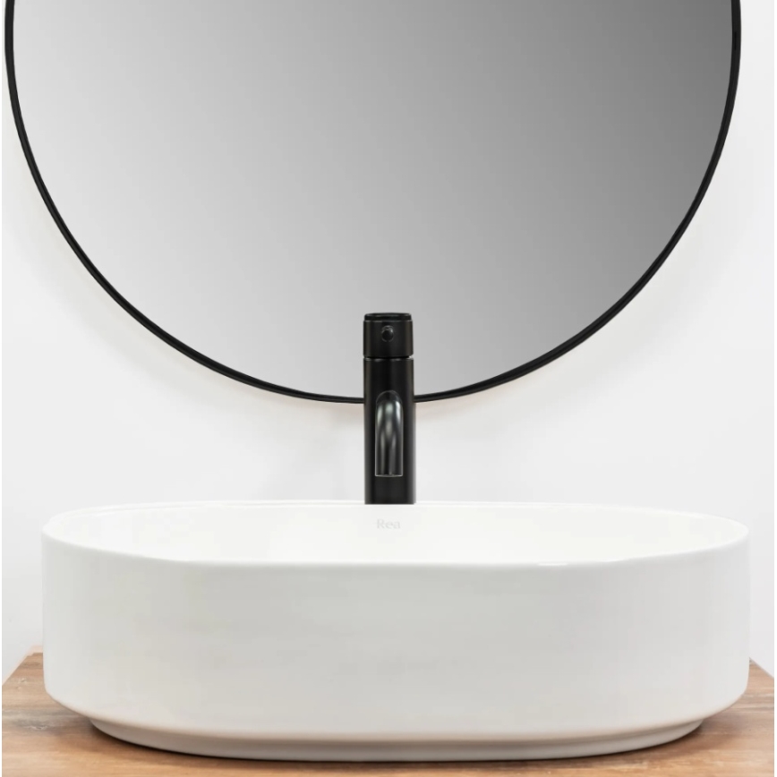 REA-U6563 - Lavatório de sobrepor NADIA 38x50 cm cerâmica/branco brilhante