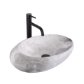 REA-U6651 - Lavatório de bancada ROXY 31x49 cm cerâmica/cinzento/efeito pedra