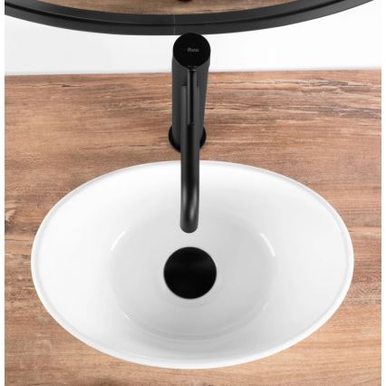 REA-U6803 - Lavatório para bancada KATE 24,5 x 36,5 cm cerâmica/branco brilhante