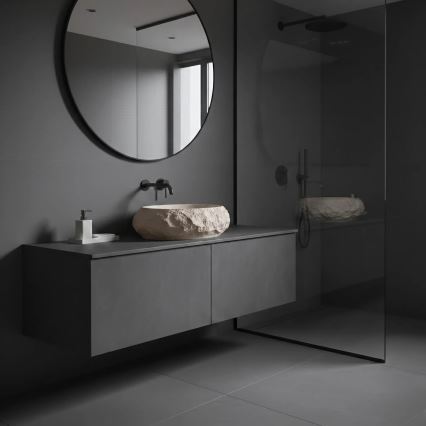 REA-U7347 - Lavatório para bancada MIKA 38x50 cm bege/imitação de pedra