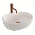 REA-U8480 - Lavatório para bancada AMELIA 34,5x48 cm cerâmica/imitação de pedra