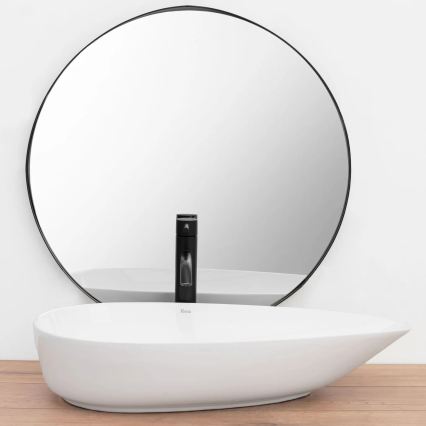 REA-U8537 - Lavatório de sobrepor GRETA 40 x 65,5 cm cerâmica/branco brilhante