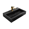 REA-U8779 - Lavatório de bancada GOYA 37x60 cm compósito/preto mate