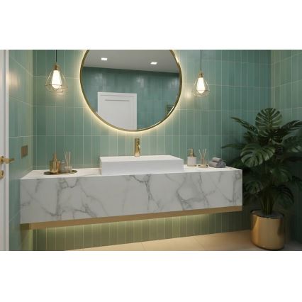 REA-U8901 - Lavatório de bancada GOYA 37x60 cm compósito/branco mate