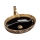 REA-U8978 - Lavatório de bancada MARGOT 40x52 cm cerâmica/preto/dourado