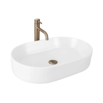 REA-U9657 - Lavatório para bancada NADIA 38,5 x 61 cm, cerâmica/branco mate