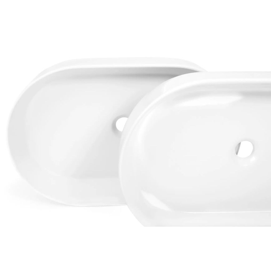 REA-U9657 - Lavatório para bancada NADIA 38,5 x 61 cm, cerâmica/branco mate