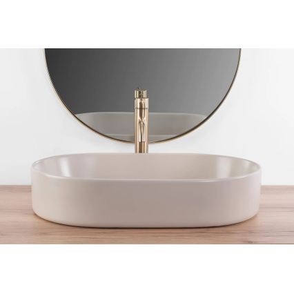 REA-U9661 - Lavatório de bancada NADIA 38,5x61 cm cerâmica/bege