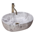 REA-U9888  - Lavatório para bancada LARA 35x48,5 cm cerâmica/imitação de pedra