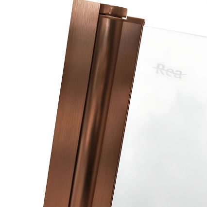 REA-W5696 - Painel dobrável para banheira AGAT 140x80 cm cobre escovado/vidro transparente