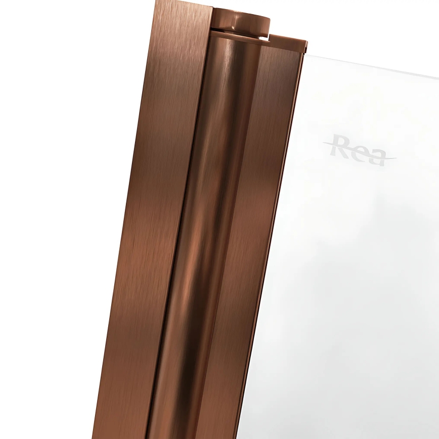 REA-W5696 - Painel dobrável para banheira AGAT 140x80 cm cobre escovado/vidro transparente