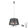 Reality - Lustre LED com corrente CIMA 5xE14/40W/230V preto