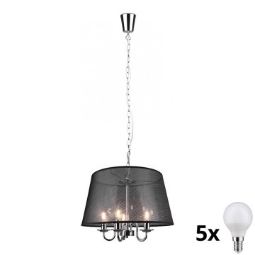 Reality - Lustre LED com corrente CIMA 5xE14/40W/230V preto