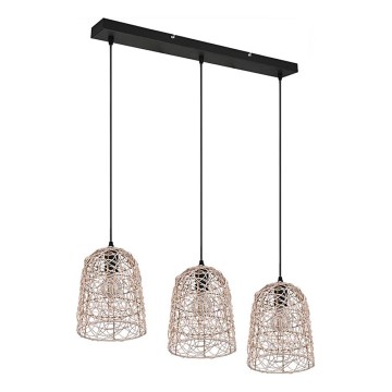 Reality - Lustre suspenso com cabo LOVIS 3xE27/40W/230V preto
