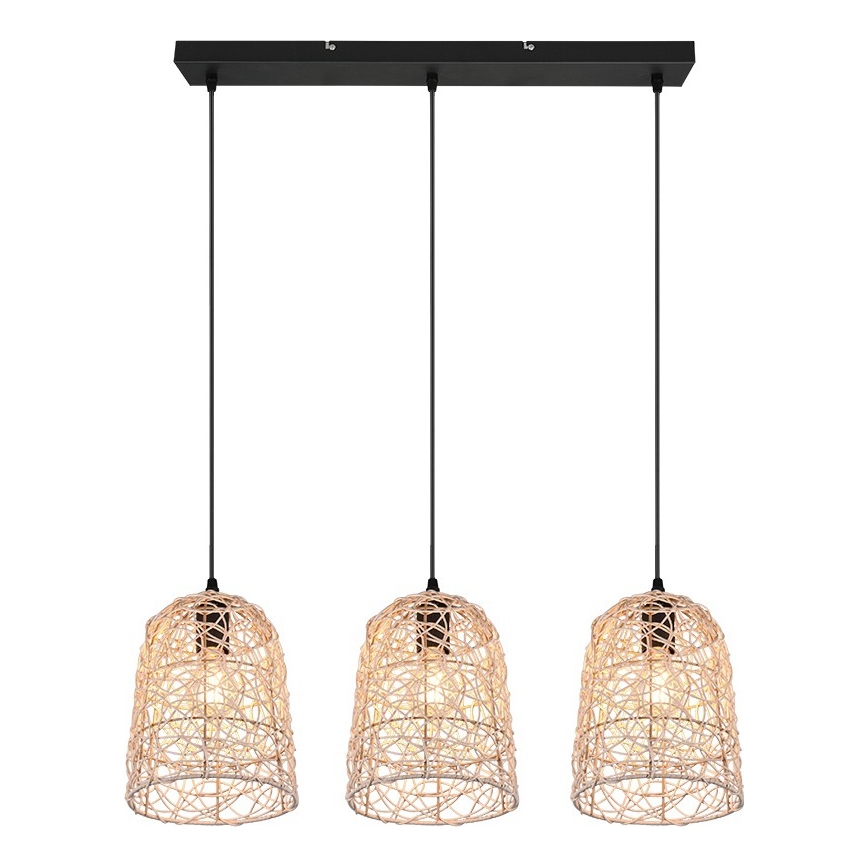 Reality - Lustre suspenso com cabo LOVIS 3xE27/40W/230V preto