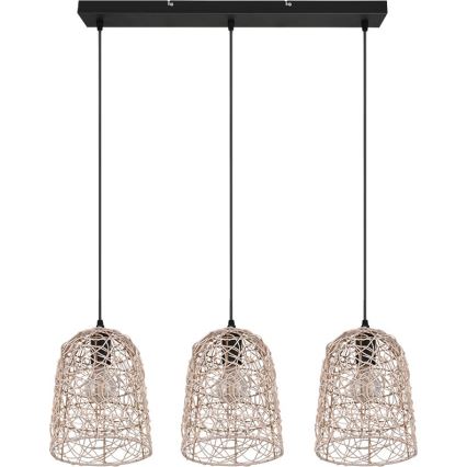 Reality - Lustre suspenso com cabo LOVIS 3xE27/40W/230V preto