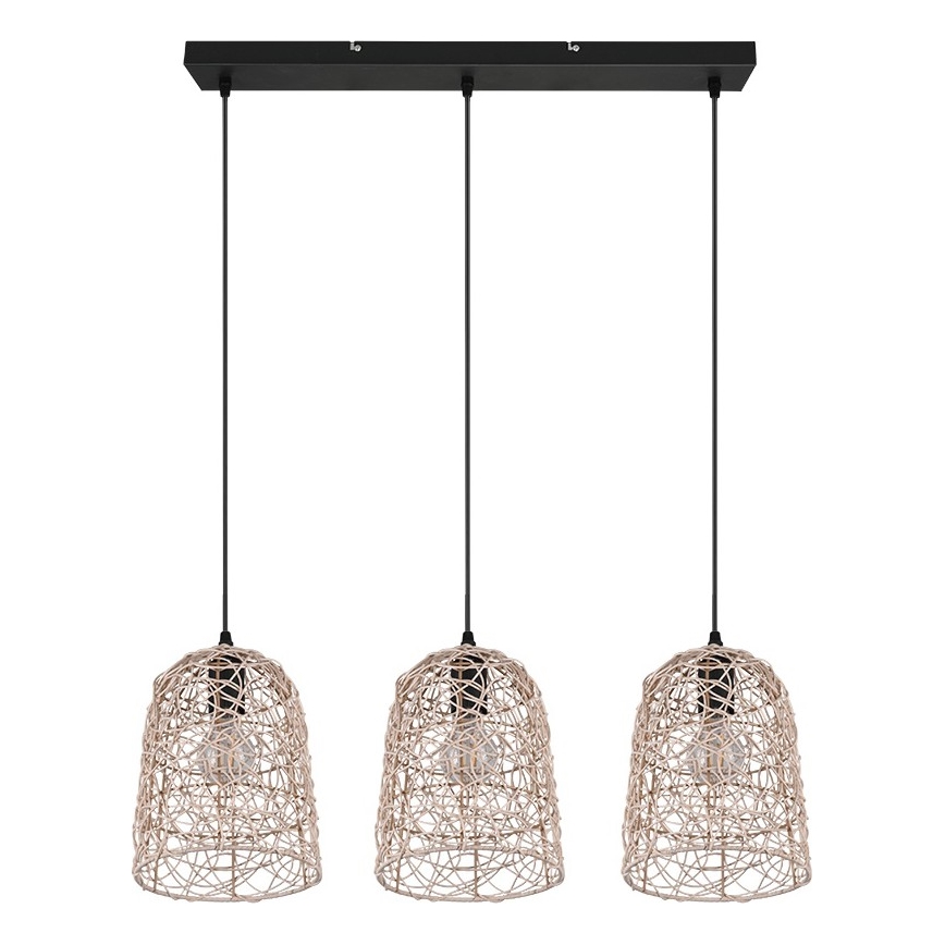 Reality - Lustre suspenso com cabo LOVIS 3xE27/40W/230V preto