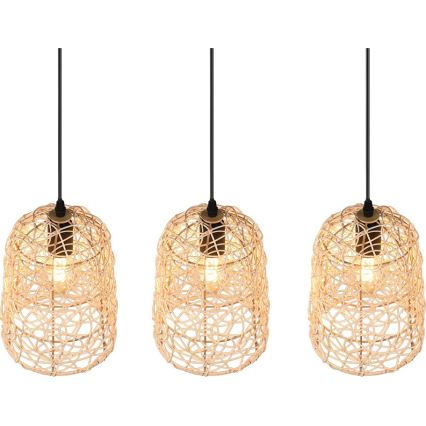 Reality - Lustre suspenso com cabo LOVIS 3xE27/40W/230V preto