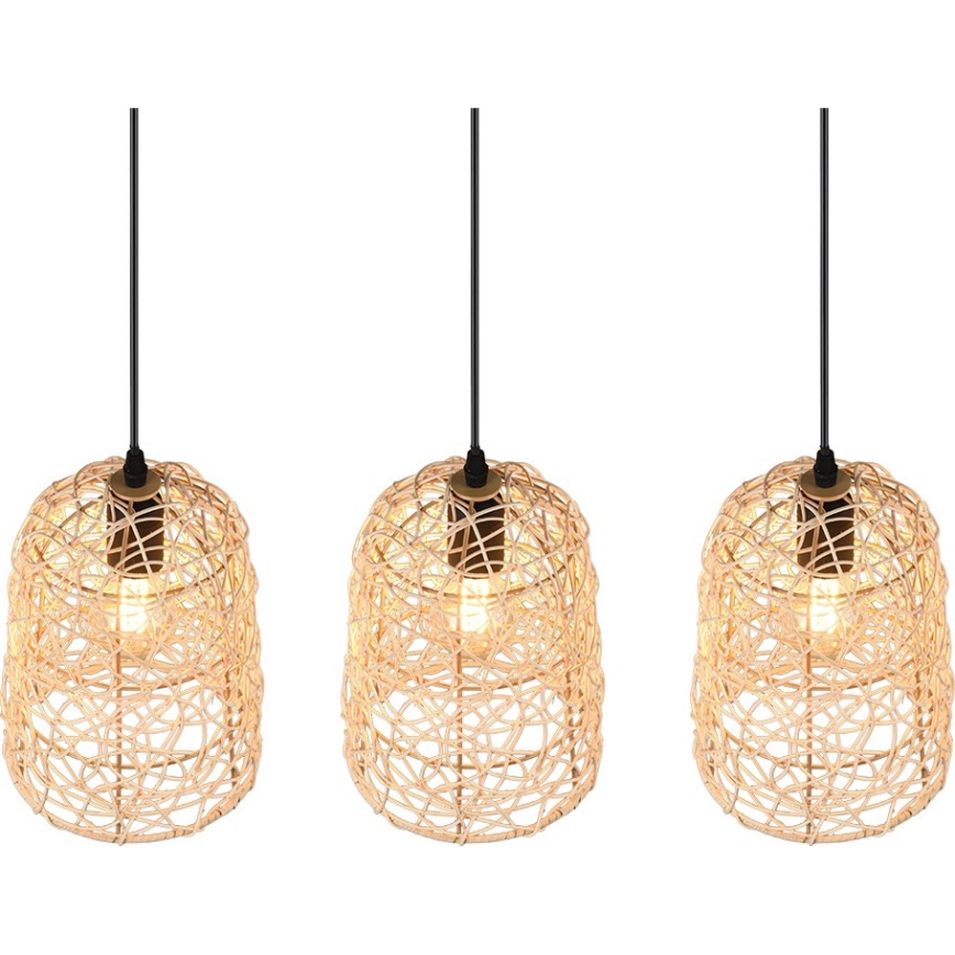 Reality - Lustre suspenso com cabo LOVIS 3xE27/40W/230V preto