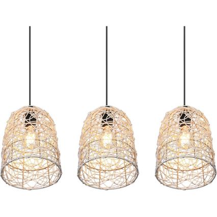 Reality - Lustre suspenso com cabo LOVIS 3xE27/40W/230V preto