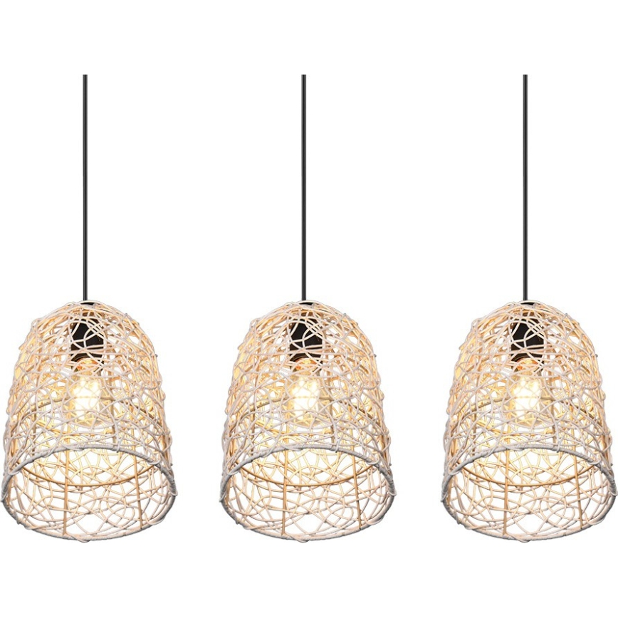 Reality - Lustre suspenso com cabo LOVIS 3xE27/40W/230V preto