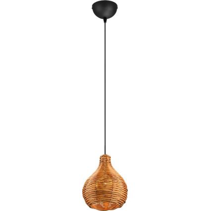 Reality - Lustre suspenso com cabo SPROUT 1xE14/40W/230V castanho/rattan