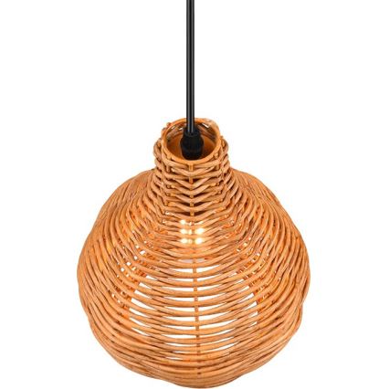 Reality - Lustre suspenso com cabo SPROUT 1xE14/40W/230V castanho/rattan