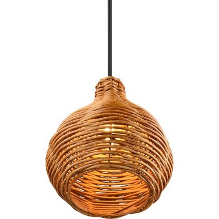Reality - Lustre suspenso com cabo SPROUT 1xE14/40W/230V castanho/rattan