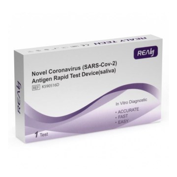 RealyTech - Teste rápido de Antigénio com amostra de saliva COVID-19 1pc
