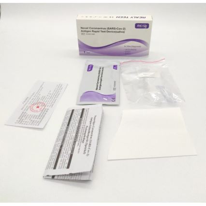 RealyTech - Teste rápido de Antigénio com amostra de saliva COVID-19 1pc