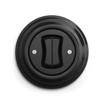 Reblig - Botão retro duplo com moldura preta