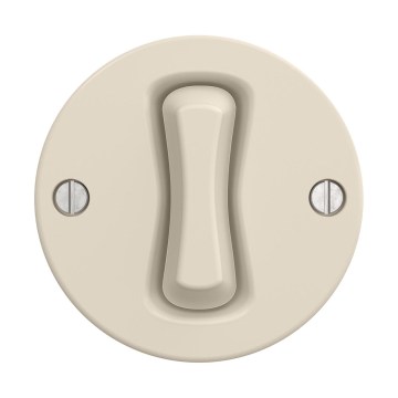 Reblig - Botão retro sem moldura, bege