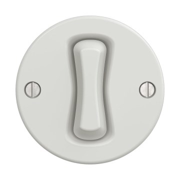 Reblig - Botão retro sem moldura branco cerâmico