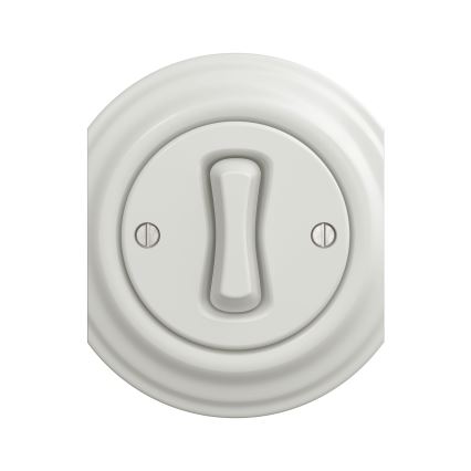 Reblig - Botão retro sem moldura branco cerâmico