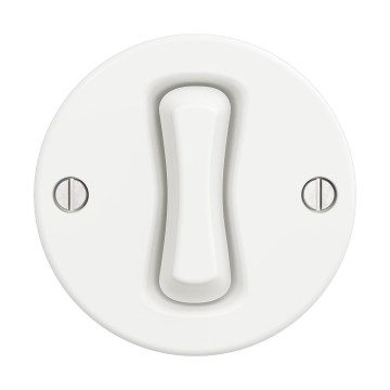 Reblig - Botão retro sem moldura branco neve
