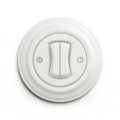 Reblig - Interruptor duplo retro com moldura branco neve
